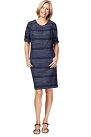 Classic Collection Linen Blend Mix Striped Dress