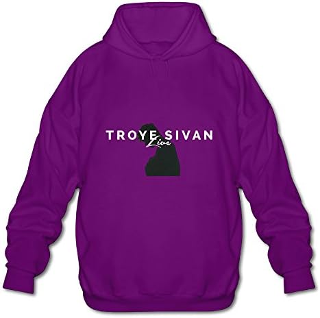 Rock Pop Troye Sivan Tour 2016 Live Purple Hooded Sweatshirt For Men