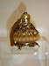 Jeweled Perfume Bottle in Amber Glass W/tassel
