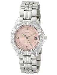 GUESS Womens G75791M Dazzling Sporty Mid-Size Silver-Tone Watch