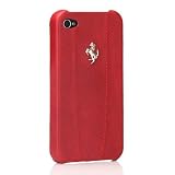 フェラーリ i Phone ハード レザー カバー Modena Rood【iPhone4/4S対応】
