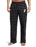 NBA Men's Miami Heat One Color Logo Flannel Pant (Black Plaid, Medium)