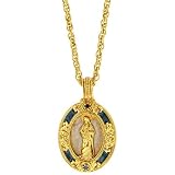 Blue Enamel Mary Pendant