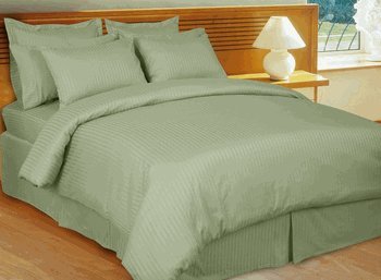 STRIPE SAGE-GREEN 600 THREAD COUNT CALIFORNIA KING SIZE 8PC BED IN A BAG COMFORTER SET 100% EGYPTIAN COTTON INCLUDING SHEET SET + DUVET SET + DOWN ALTERNATIVE COMFORTER. CHOOSE SHEET COLOR: SAGE-GREEN, WHITE, TAUPE, IVORY. WE WILL SEND YOU THE SAGE-GREEN COLOR UNLESS SPECIFIED. Item# S STRIPE SAGE-GREEN 600 THREAD COUNT CALIFORNIA KING SIZE 8PC BED IN A BAG COMFORTER SET 100% EGYPTIAN COTTON INCLUDING SHEET SET + DUVET SET + DOWN ALTERNATIVE COMFORTER. CHOOSE SHEET COLOR: SAGE-GREEN, WHITE, TAUPE, IVORY. WE WILL SEND YOU THE SAGE-GREEN COLOR UNLESS SPECIFIED. Item# S