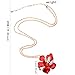 Tagoo Red Flower Brooch Pin Corsage Jewelry with Gold-Plated Chain Austrian Crystal Rhinestone Party/Wedding/Casual