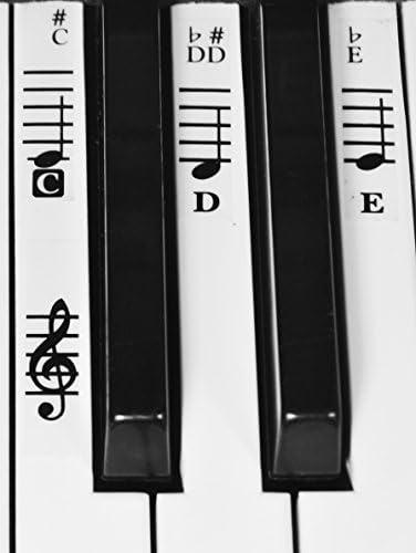 Piano and Keyboard Vinyl Note Stickers, for beginners, teachers and self taught adults