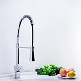 Single Handle Centerset Spray Pull Down LED Kitchen Faucet, Chrome