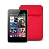 ASUS GOOGLE NEXUS 7 NEOPRENE CARRY POUCH CASE BY CELLAPOD CASES REDby CELLAPOD