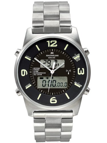 Maximilian Radio Controlled, Analog Digital Chronograph GMT, Alarm Watch 5402M-2