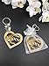 12Pcs Sweet 15 Wood Design Keychain QuinceaÃ±era Recuerdos Favors for Girl With Organza Bags