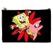 Cosmetic Bag (Makeup Bag) Large (2-Sided) of Spongebob Squarepants and Patrick Star Jumping (Sponge Bob Square Pants - Starfish)