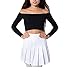 Pusheng Womens Stylish Slim High Waist Pleated Tennis Skirts