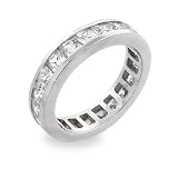 Eve's Addiction Sterling Silver Eternity Ring in White Cubic Zirconias