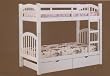 Classic White Finish Twin Size Bunk Bed/ 2 Pc Drawers