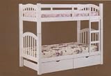 Classic White Finish Twin Size Bunk Bed/ 2 Pc Drawers