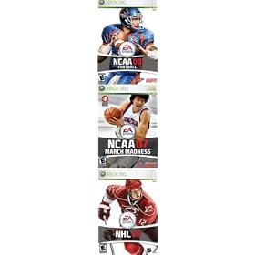 EA Sports 3 Pack: NCAA March Madness Basketball 07 + NCAA College Football 08 + NHL Hockey 2008
