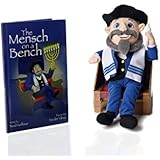 Licensed 2 Play The Mensch on a Bench Removable  Hanukkah Decor with Hardcover Book