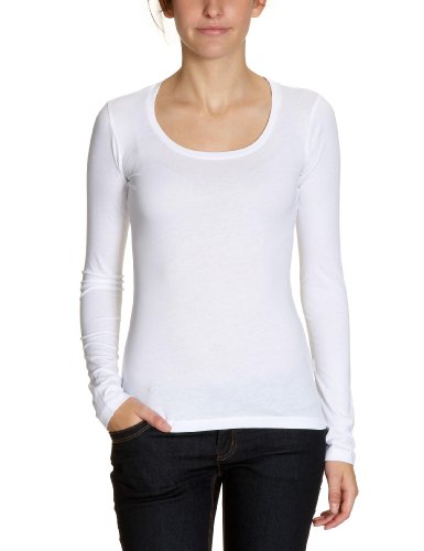 Blaumax Dharma Rund Langarm Damen T-Shirt, Gr. 42 (XL) ,Wei (white 0) Preisvergleich