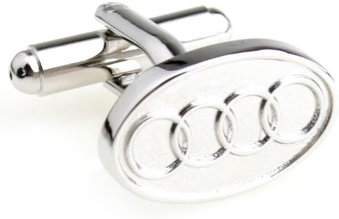 Silver Audi Auto Car Cufflinks Cuff Links Racing