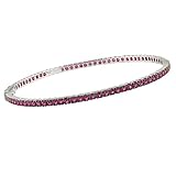 14k White Gold Ruby w  Black Rhodium Bangle