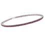 14k White Gold Ruby with Black Bangle