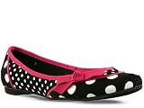 BC Footwear Women's Don't Be Shy Ballet Flat,Black/White,6 M