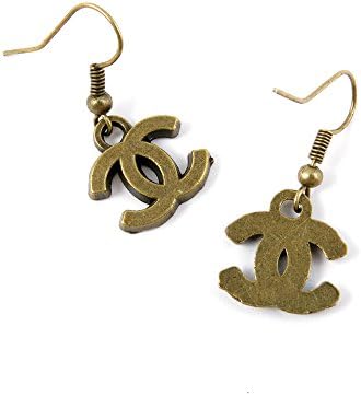50 Pairs Earring Jewelry Making Charms Antique Bronze Findings Hooks Supplies Wholesale Supply Handmade T5MJ3 Double C