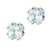 Sterling Silver Square Cushion Cz Earrings