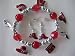 Pretty Charm Bracelet and Matching Earings Set!!! Red Hat Ladies Society Gotta Have