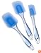 Wilton 570-1121 Easy Flex 3-Piece Silicone Spatula Set, Blue