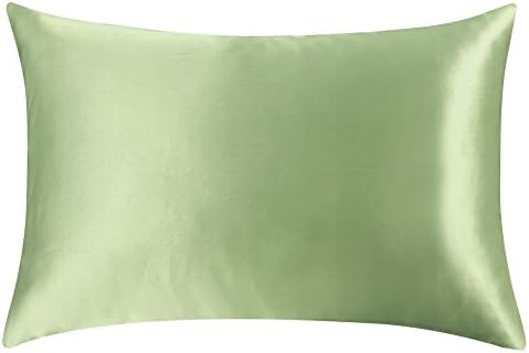 Sahara Fish 100% Mulberry Silk Pillowcase for Hair & Facial Beauty, Pillow Shams Cover with Hidden Zipper King Dark Green