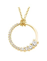 14K Yellow Gold Diamond Journey Pendant with Chain - 0.20 Ct. -- LIFETIME WARRANTY