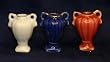 Dollhouse Miniature Set of 3 Colorful Vases with Handles
