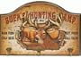 Buck's Hunting Camp Plaque with Artistic Design of a Deer with Antlers and 3 Prong Coat Hat Hooks or Keyholder 16"