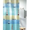 DUSCHVORHANG Leuchtturm aus Textil 180cm breit x 200cm lang shower curtain
