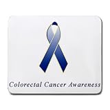 Colorectal Cancer Awareness Ribbon Mouse Pad