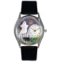 Whimsical Watches Women's S1220010 Halloween Ghost Black Leather Watch