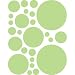 Instant Murals 25 Polka Dot Wall Transfer Stickers - Light Green