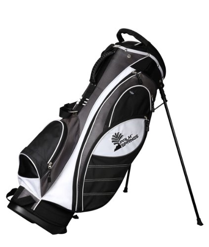 PALM SPRINGS GOLF Grey/White Stand Bag with EZ Grab Handle