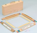 Gold Back Western Mah Jongg Set In Oak Wood Case -