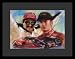 Dale Earnhardt Jr. & Sr. (Faces & Cars) Sports Framed & Matted Poster Print - 16