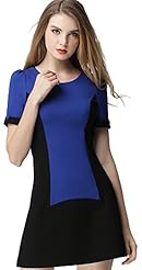 Shift Short Spring Summer Puff Sleeves Polyester  Dress