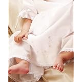 Cotton White Rachel infant white batiste hand embroidered short sleves baby dress. Rachel. (6m)
