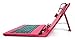 DURAGADGET Deluxe Pink Keyboard Folio Case for the NEW Medion LifeTab S8312 Tablet - Eco-Friendly Faux Leather with Built-In Stand and BONUS Stylus