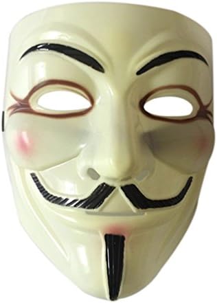 Unisex Halloween Custome Mask V for Vendetta Mask(Yellow)