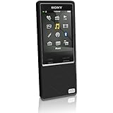 iGadgitz Black Silicone Skin Case Cover for Sony Walkman NWZ-A15 A17 8GB 16GB + Screen Protector