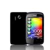 EASYi - HTC Explorer Black Gel Silicone Case Cover & Sock Cover + Free Screen Protection Kit