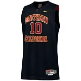 Nike - Nike USC Trojans #10 Black Twilled Basketball Jersey