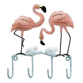 <b>3D Decorative Pink Flamingo Key Leash Wall Hooks</b>