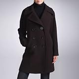 Phistic Women's Double Breasted Wool Blend Pea Coat